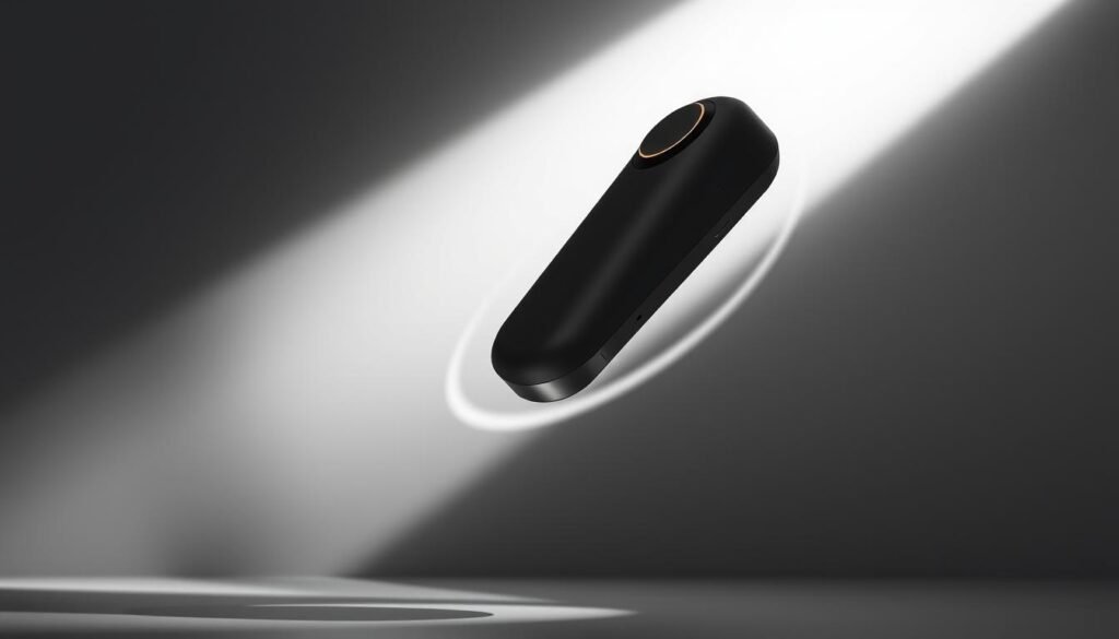 Oligio X 原美電波: a sleek and futuristic-looking handheld device by Glowin Beaute, levitating in a dimly lit studio setting. The device hovers and rotates, emitting a soft, pulsing glow. The background is minimalist, with a monochrome palette and subtle shadows, drawing the viewer's attention to the elegant form of the Oligio X. Soft, directional lighting highlights the device's sculpted edges and reflective surface, creating a sense of depth and dimension. The overall atmosphere is one of technological sophistication and innovative design. Oligio X 原美電波: a sleek and futuristic-looking handheld device by Glowin Beaute, levitating in a dimly lit studio setting. The device hovers and rotates, emitting a soft, pulsing glow. The background is minimalist, with a monochrome palette and subtle shadows, drawing the viewer's attention to the elegant form of the Oligio X. Soft, directional lighting highlights the device's sculpted edges and reflective surface, creating a sense of depth and dimension. The overall atmosphere is one of technological sophistication and innovative design.