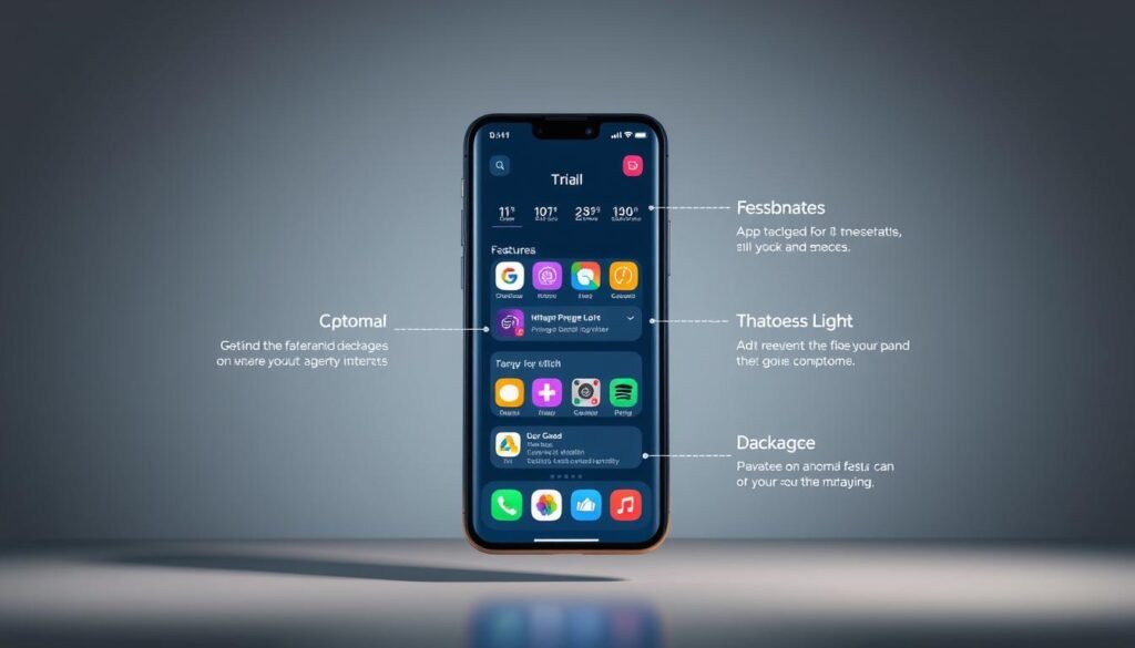 A sleek and modern mobile app interface showcasing the key features of the T9 trial version. In the foreground, a stylized illustration depicts the UTown logo, subtly integrated into the design. The middle ground features a clean and intuitive user interface, with vivid icons and informative tooltips highlighting the app's various functionalities. The background sets a minimalist tone, with a soft gradient that accentuates the simplicity and user-friendliness of the T9 trial experience. Carefully crafted lighting and camera angles create a sense of depth and professionalism, inviting the viewer to explore the app's advantages and unique selling points. A sleek and modern mobile app interface showcasing the key features of the T9 trial version. In the foreground, a stylized illustration depicts the UTown logo, subtly integrated into the design. The middle ground features a clean and intuitive user interface, with vivid icons and informative tooltips highlighting the app's various functionalities. The background sets a minimalist tone, with a soft gradient that accentuates the simplicity and user-friendliness of the T9 trial experience. Carefully crafted lighting and camera angles create a sense of depth and professionalism, inviting the viewer to explore the app's advantages and unique selling points.