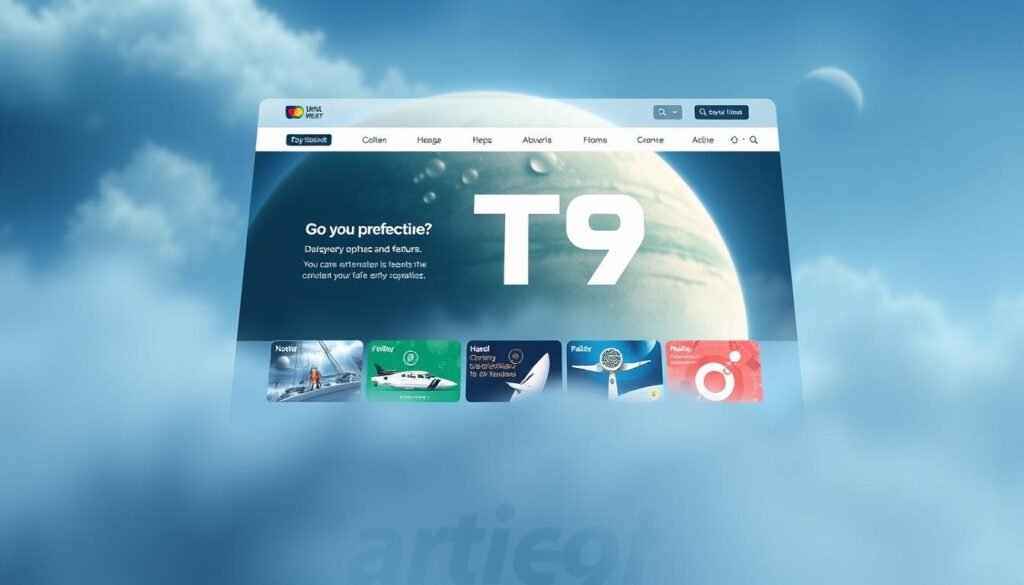 Generate an image of the T9 official website homepage. Generate an image of the T9 official website homepage.