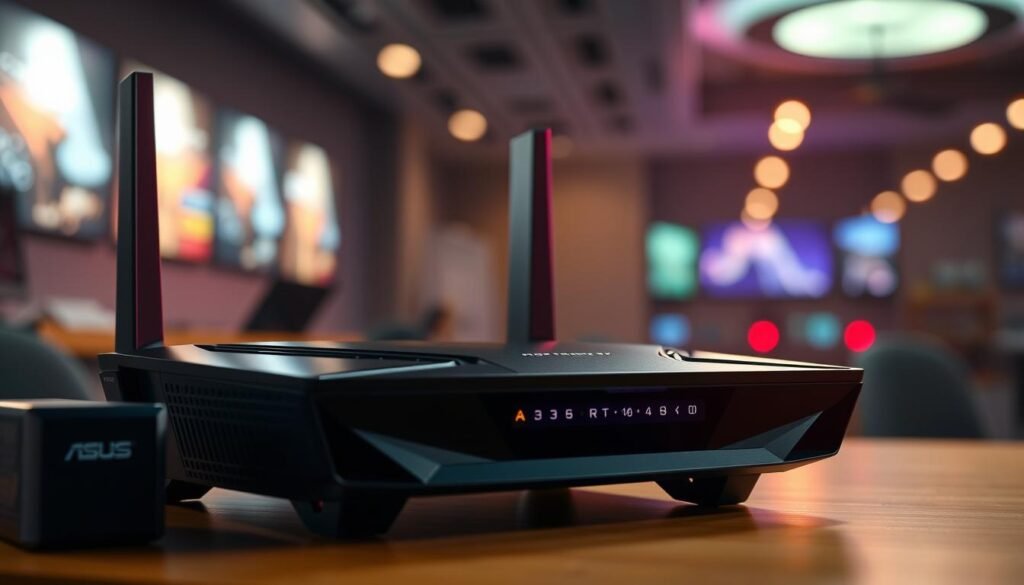 高性能路由器，如ASUS RT-AX86U的圖片