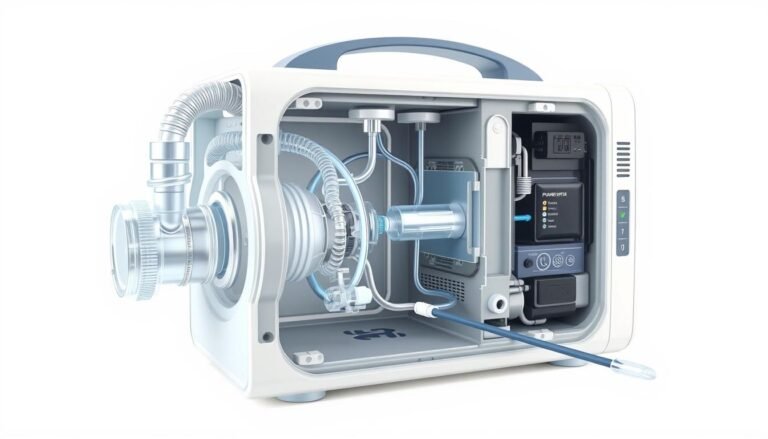睡眠呼吸機原理示意圖